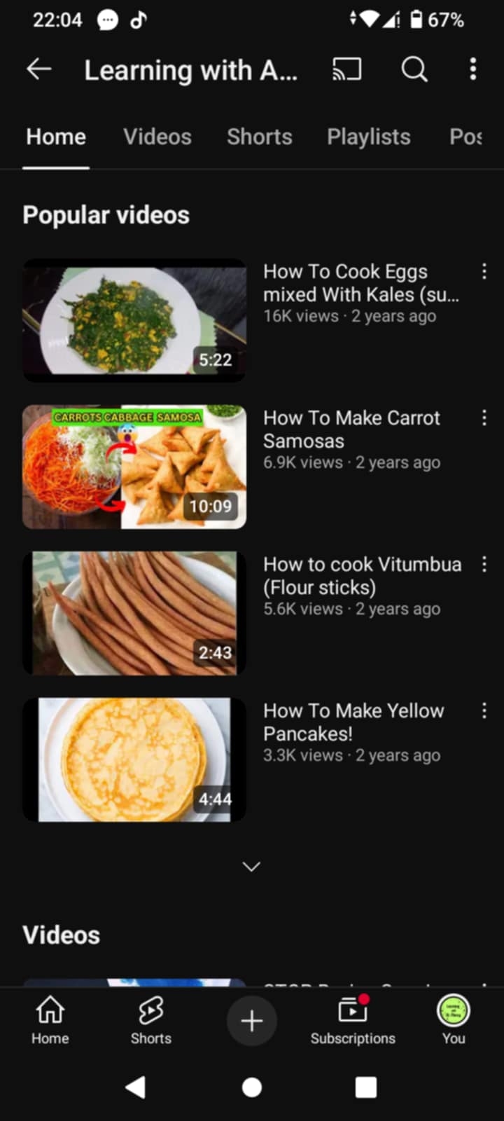 Learning with Al-Mercy's YouTube channel